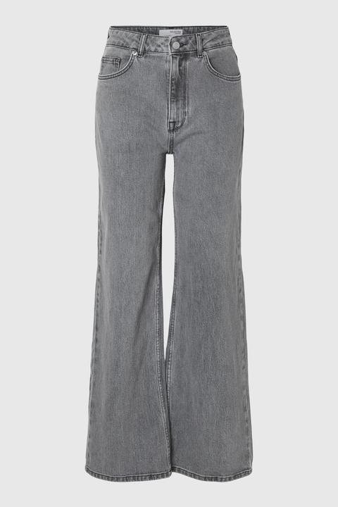 Produktbild Selected Femme Graue Wide Fit Jeans (W32/L32)