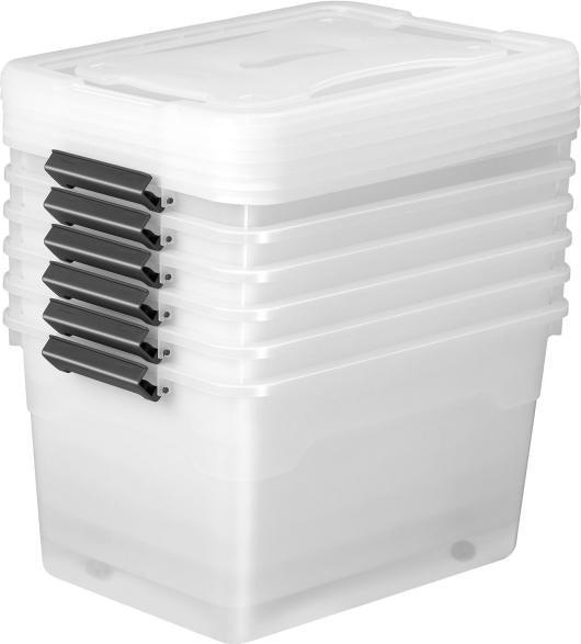 Image du produit Juskys Set de boîtes de rangement avec couvercle (58 x 43 x 34 cm, 60 l)