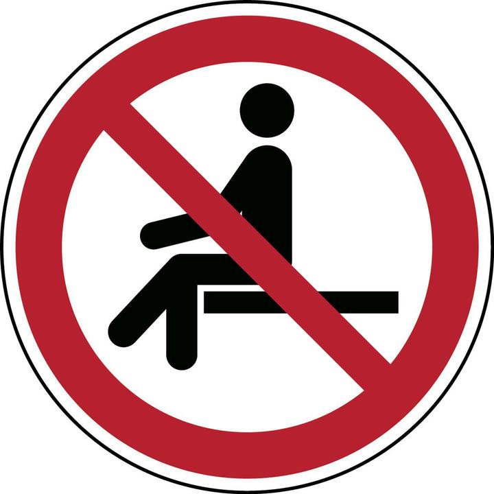 Immagine prodotto Brady Cartello di sicurezza ISO - Vietato sedersi