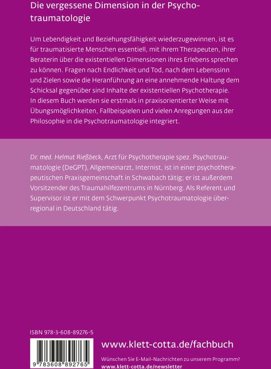 Produktbild Existenzielle Perspektiven in der Psychotraumatologie (Leben Lernen, Bd. 329) (Deutsch, Helmut Riessbeck, 2021)