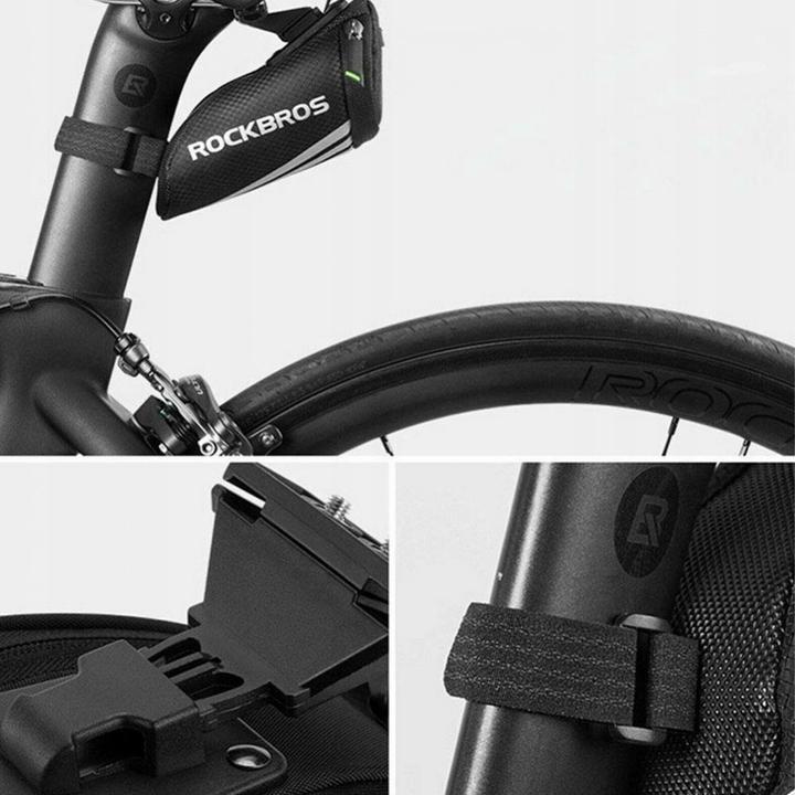 Image du produit Rockbros C28 sacoche de vélo sous la selle - noir (0.20 l, Sacoche de cadre)