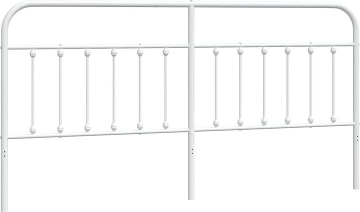 Produktbild VidaXL Kopfteil Metall Weiss 193 cm, Farbe: Weiss, Material (198 x 3 x 100 cm)