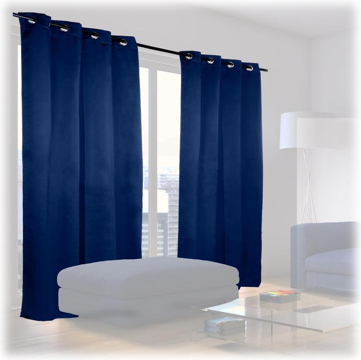 Image du produit Relaxdays Rideaux occultants avec oeillets lot 2 (135 x 245 x 0,5 cm)