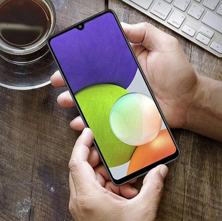 Produktbild Screenguard Samsung Galaxy A22 5G Full Screen Panzerglas Schutzfolie 2.5D 9H (1 Stück, Samsung Galaxy A22 5G)