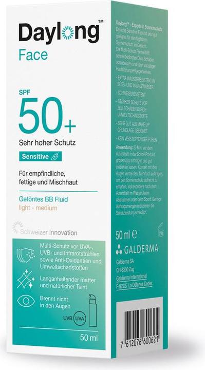 Produktbild Daylong Sensitive Face BB Fluid getönt (Sonnencreme Gesicht, SPF 50+, 50 ml, 97 g)