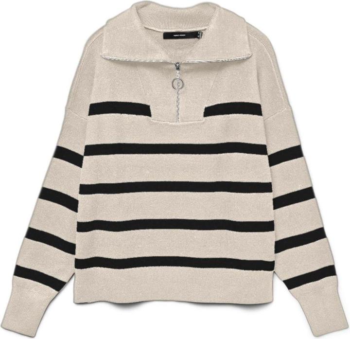 Vero Moda High Neck Reissverschluss Bluse (XL)