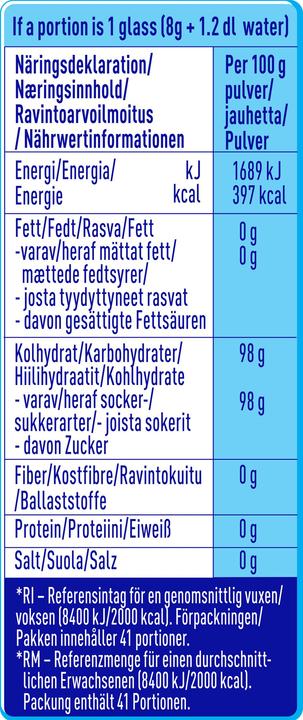 Valori nutrizionali e ingredienti NESTEA Tè al limone (333 g)
