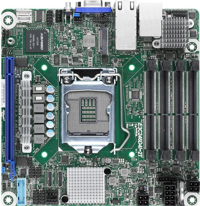 Actual product image AsRock Mainboard E3C246D4I-2T (LGA 1151, Intel C246, Mini-ITX)