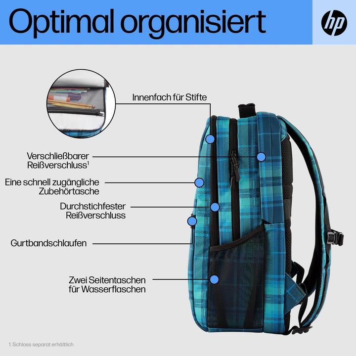 Produktbild HP Campus XL Tartan plaid Backpack (P) (20 l)