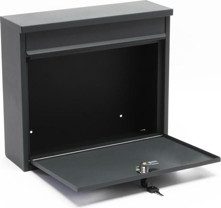 Produktbild Wiltec 2er Set Briefkasten V13 Anthrazit 1000x150x1200mm Ständer Schloss Stahl
