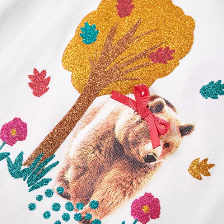 Produktbild VidaXL Kinder-Langarmshirt Ecru 116,Material: 95 % Baumwolle. 5 (116)