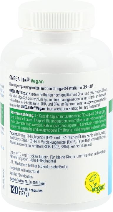 Image du produit Omega-Life Huile d'algues (120 pièce(s), Capsules, 120 g)