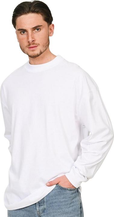 Actual product image Casual Classics Unisex Adult Combed Ringspun Cotton Extended Neckline Oversized Long-Sleeved T-Shirt (XS)