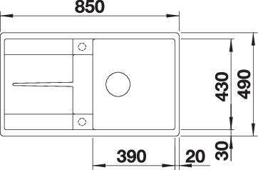 Image du produit Blanco Metra 5 S-F (47 cm, 85 cm)