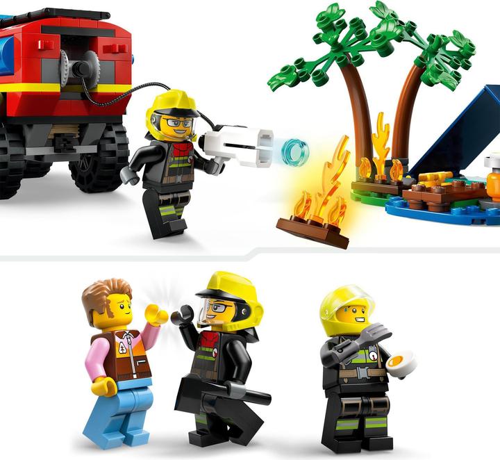 Produktbild LEGO Feuerwehrgeländewagen mit Rettungsboot (60412, LEGO City)