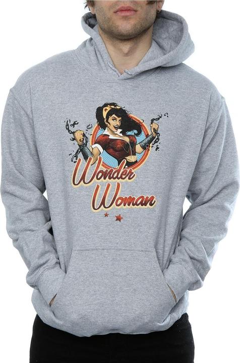 Actual product image Mens DC Bombshells Wonder Woman Badge Hoodie (M)