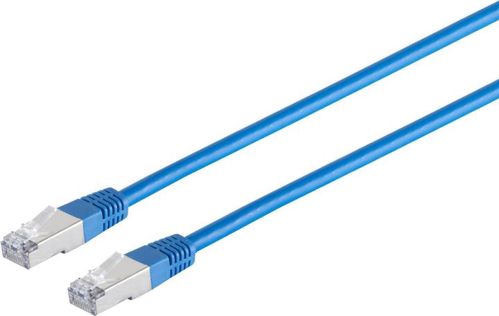 Image du produit Shiverpeaks Câble patch, cat.5e, 100 MHz, double blindage, 1,0 m, bleu (SF/UTP, CAT5e, 1 m)