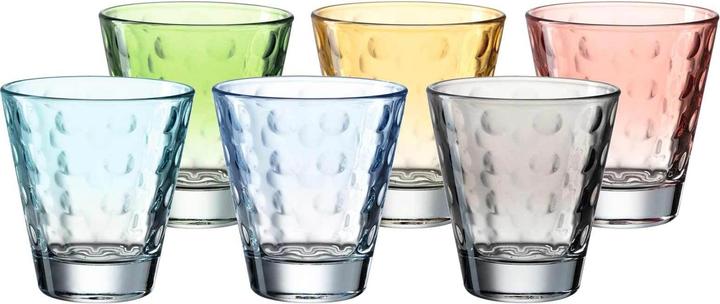 Image du produit Leonardo Verre à boire Optic Pastel 215 ml, 6 pièces, multicolore (0.22 l, 6 x)