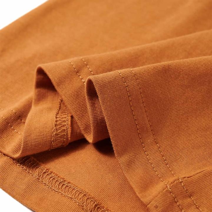 Actual product image VidaXL Children's long-sleeved shirt dark ochre 140,Material: 100 (140)