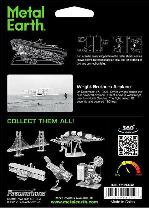 Produktbild Metal Earth Metall-Erde Wright Brothers Flugzeug