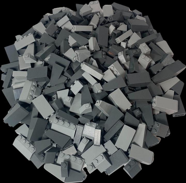 Image du produit LEGO MOC Tuiles gris clair/gris foncé mélangées - Construire montagne/rocher - NOUVEAU! Quantité 2 (LEGO Classic)