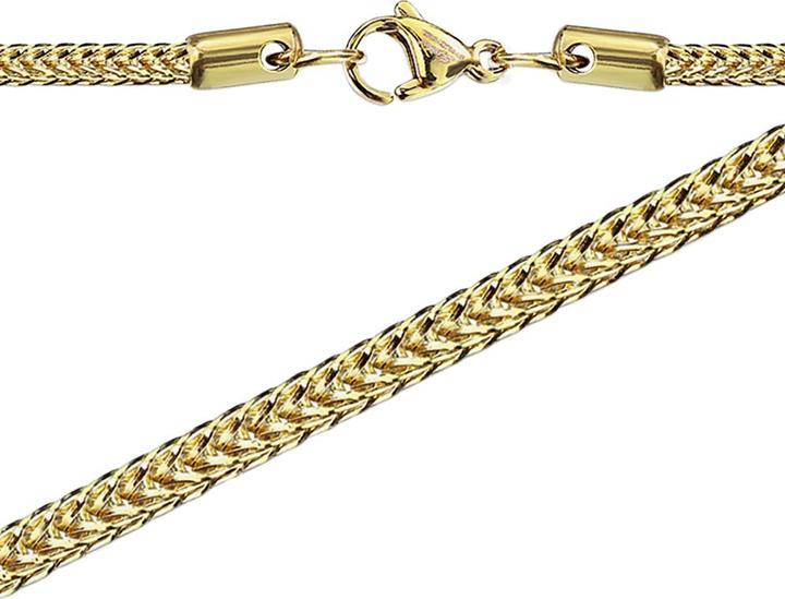 Produktbild Star Piercing Kette Quadratische Weizenkette vergoldet (Chirurgenstahl 316L, ohne Messing)
