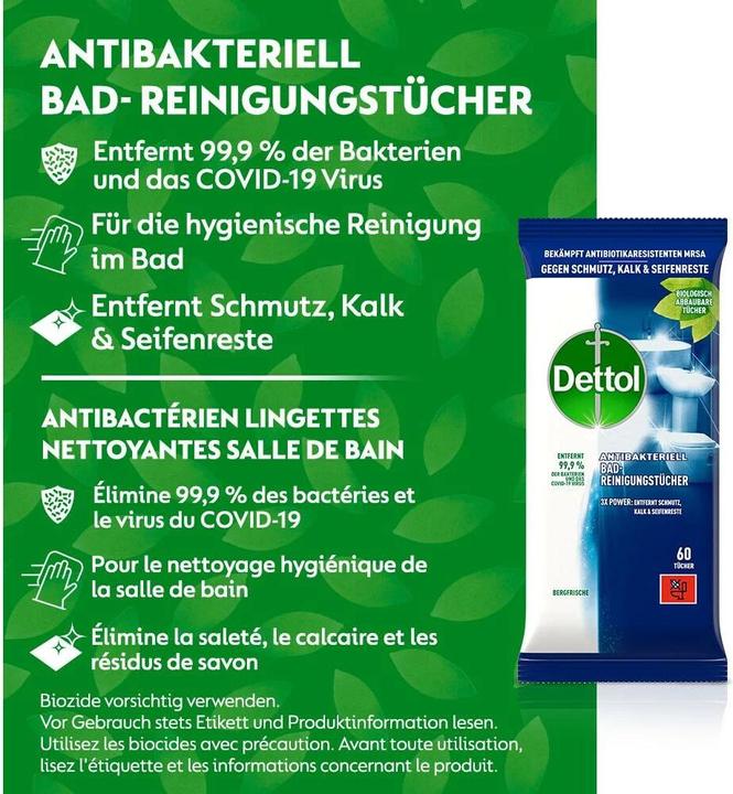 Immagine prodotto Dettol Panni per la pulizia del bagno