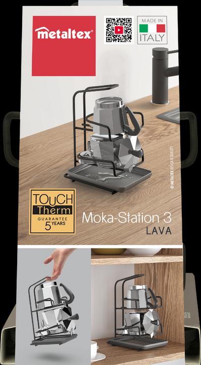 Actual product image Metaltex Drip rack Moka-Station 3 Lava16x12x20 cm