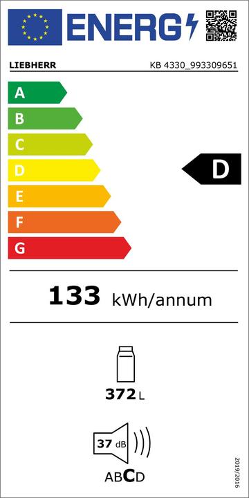 Energie-Label Liebherr KB 4330-21 (372 l)