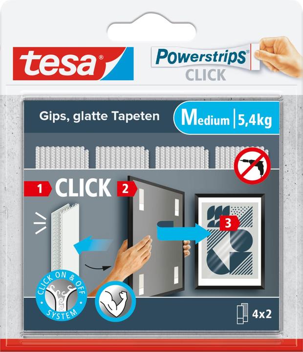 tesa Powerstrips Click - Adhesive pads (20 mm)