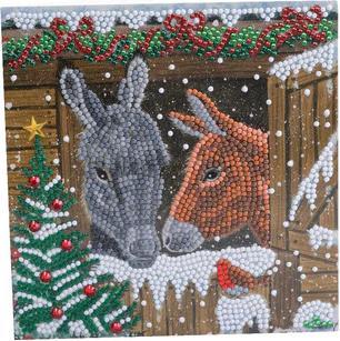 Immagine prodotto Craft Buddy Asini d'inverno, carta 18x18cm Crystal Art