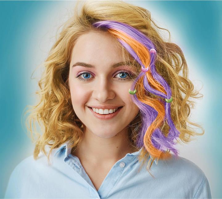 Image du produit Clementoni Crazy Chic Trendy Hairstyle, Cheveux multicolores