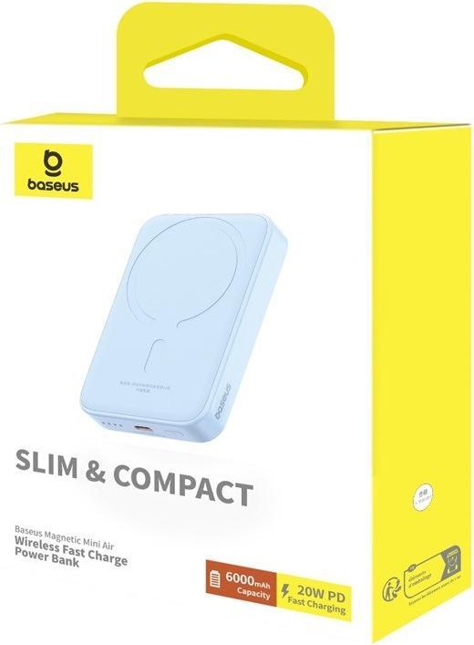 Image du produit Baseus Powerbank mini 6000 mAh 20W (blue) (6000 mAh, 20 W, 20 Wh)