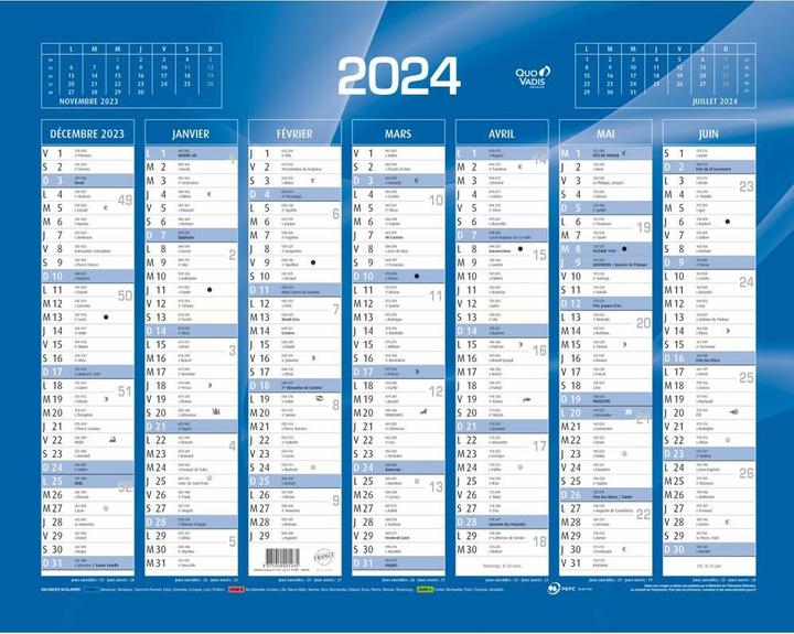 Produktbild Quo Vadis Fin de s‚rie: Calendrier de banque bleu 2023 (Französisch)