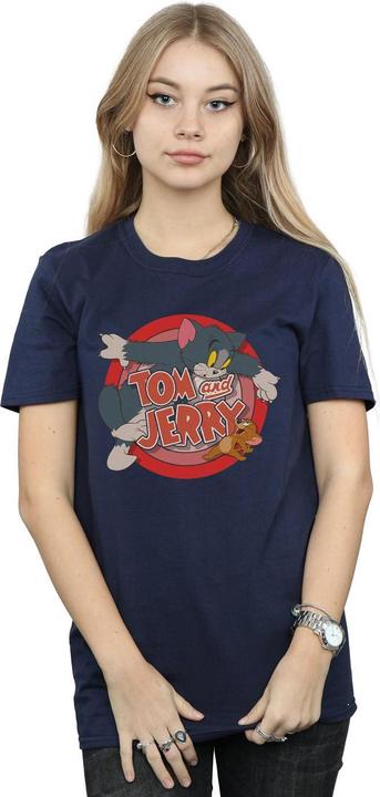 Image du produit Tom & Jerry T-shirt boyfriend en coton Catch pour femmes/femmes (XL)