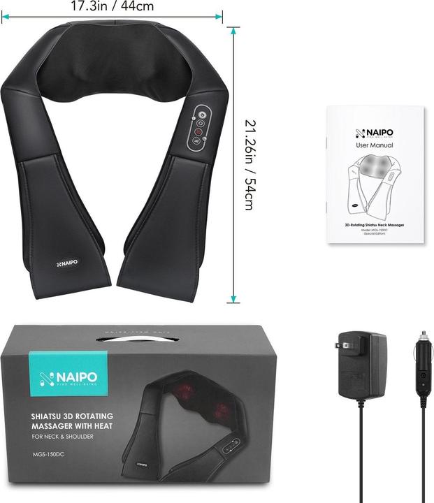 Image du produit Naipo Appareil de massage Shiatsu pour les épaules et la nuque
