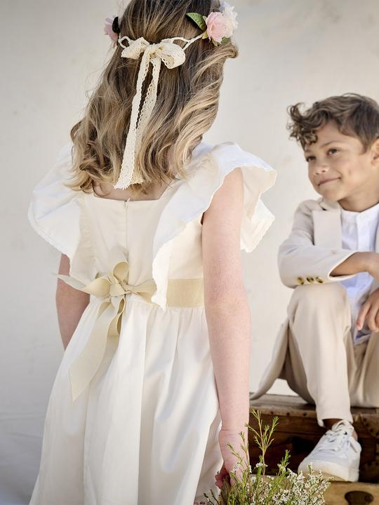 Produktbild Vertbaudet Festliches Mädchen Kleid mit goldenem Gürtel (92)