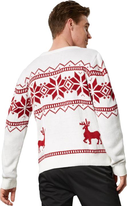 Produktbild tectake Weihnachtspullover Winterland weiss-rot (L)