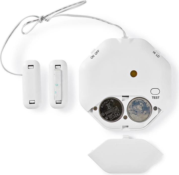 Produktbild Nedis Doorstep Window Alarm Battery Powered 2X CR2032 85 dB White