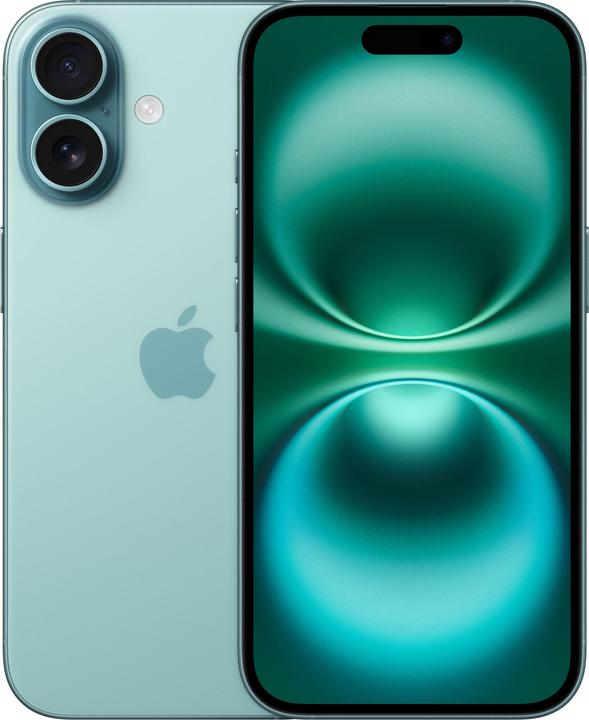 Apple iPhone 16 (128 GB, Teal, 6.10", SIM + eSIM, 48 Mpx, 5G)