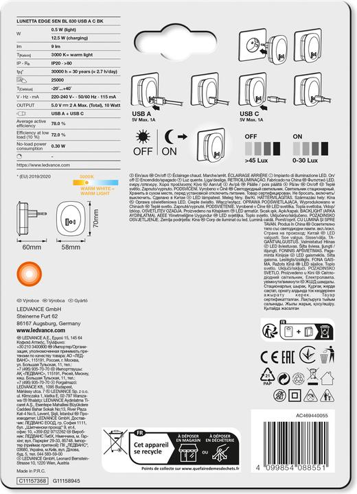 Image du produit Ledvance Lunetta Edge USB A&C