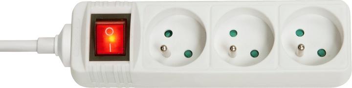Produktbild Lindy 3 way Mains Gang Socket with switch FR France (3 x, CEE 7/5, 1.40 m)