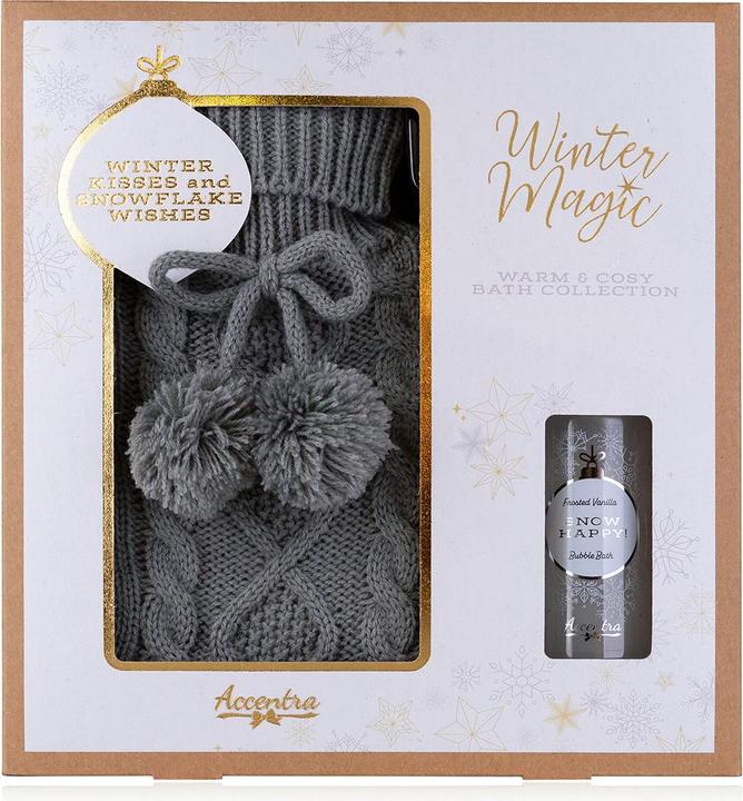 Accentra Set regalo WINTER MAGIC in confezione regalo con borsa dell'acqua calda (Set per la cura dei capelli)