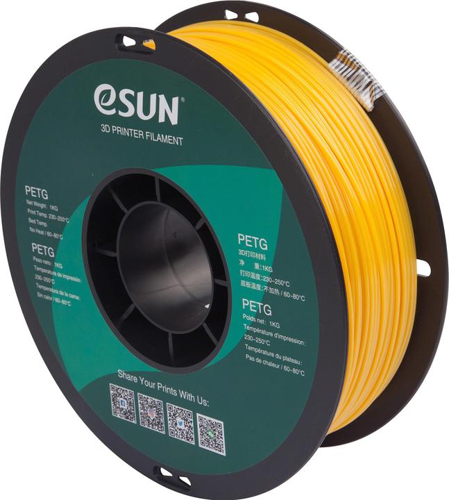 Produktbild eSUN PETG 1,75mm Solid Yellow 1kg 3D Filament (PETG, 1.75 mm, 1000 g, Gelb)