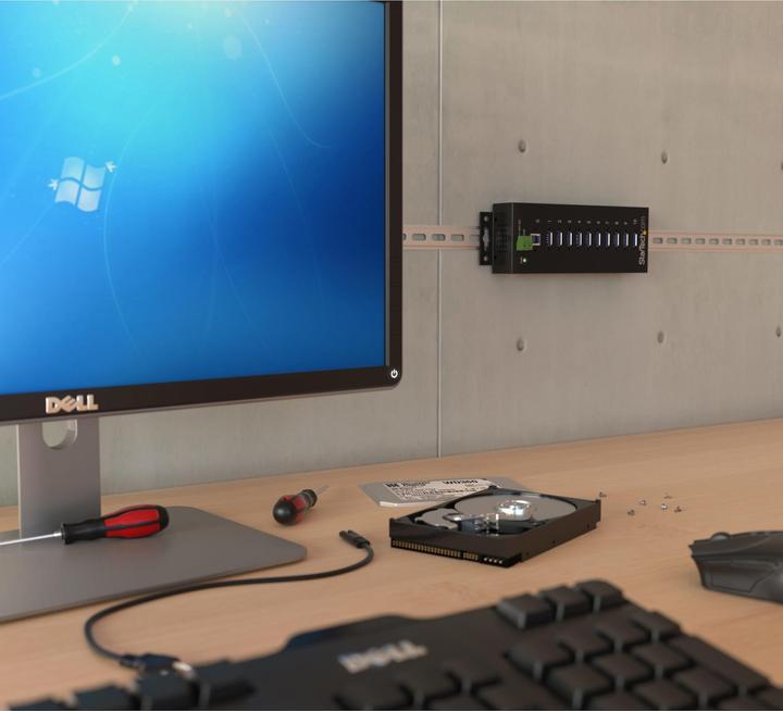 Produktbild StarTech 10 PORT INDUSTRIAL USB 3.0 HUB (USB-B, 10 Ports)