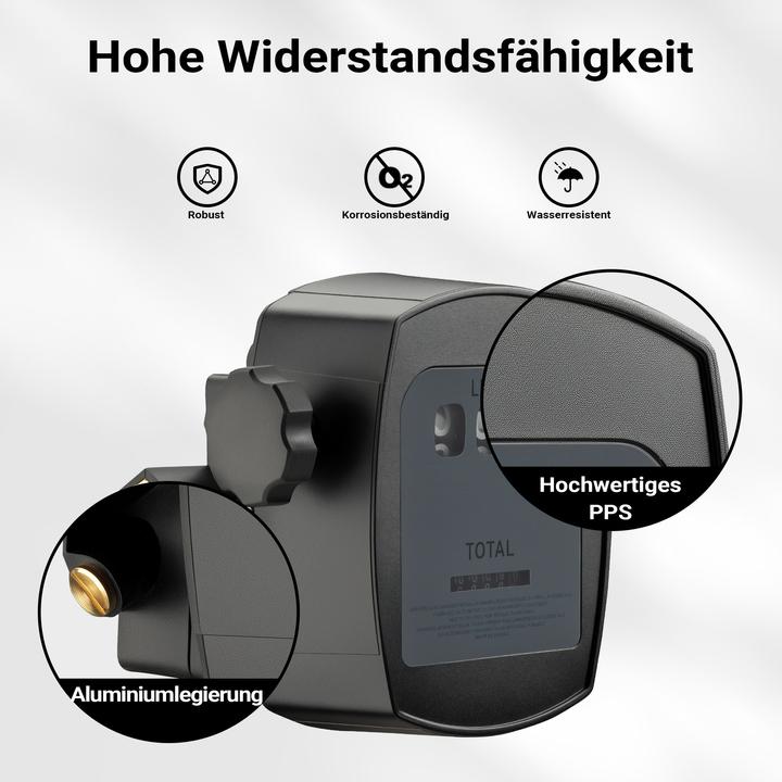 Actual product image Wiltec Diesel Fuel Oil Counter Flow Meter 3 bar 10-60l/min Connection 1