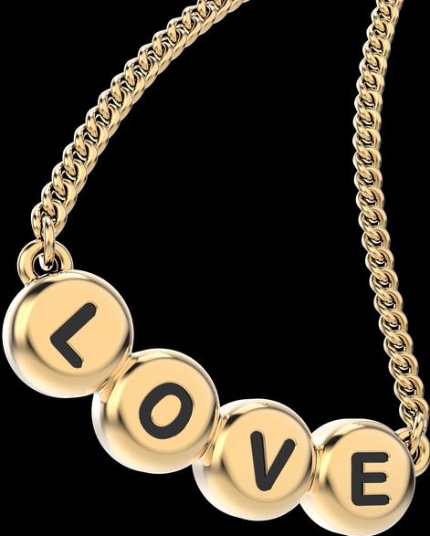 Produktbild MTM Love Letters Necklace (Messing, 18k Gold, 43 cm)