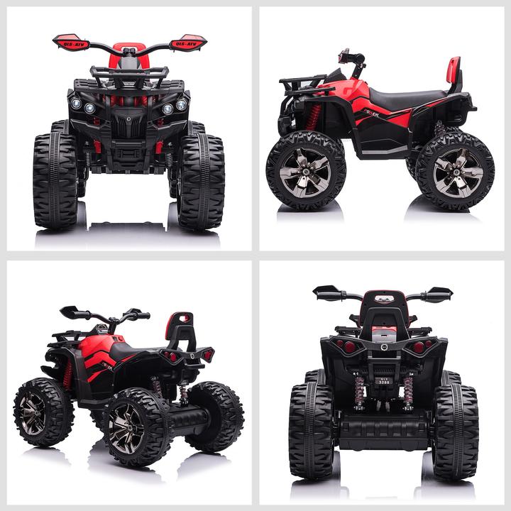 Produktbild Swisshandel24 Kinderelektro-Auto Elektro-Quad, Scheinwerfer, MP3-Musikplayer, 3-5 Jahre, 3-8 km/h, Metall, Rot, 10 (12 V)