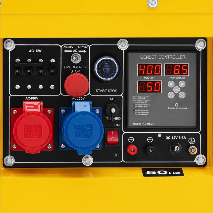 Image du produit MSW Groupe électrogène diesel - 7220 / 8500 W - 30 L - 240/400 V - mobile - AVR - Euro 5 (8500 W, 30 l)