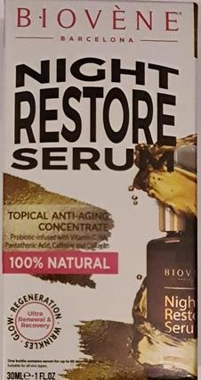 Produktbild Biovenè NIGHT RESTORE super glow facial serum treatment 30 ml (30 ml)